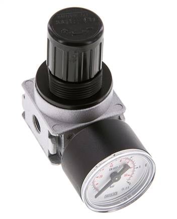 Pressure Regulator G1/8'' 1450 l/min 0.1-3.0bar/1-44psi Zinc Die-Cast 40 mm Pressure Gauge Multifix 0