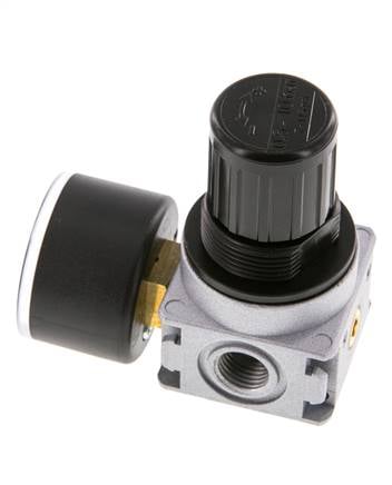 Pressure Regulator G1/4'' 1450 l/min 0.5-10.0bar/7-145psi Zinc Die-Cast 40 mm Pressure Gauge Multifix 0