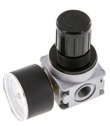 Pressure Regulator G1/4'' 1450 l/min 0.5-10.0bar/7-145psi Zinc Die-Cast 40 mm Pressure Gauge Multifix 0