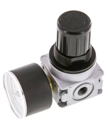 Pressure Regulator G1/8'' 1450 l/min 0.2-6.0bar/3-87psi Zinc Die-Cast 40 mm Pressure Gauge Multifix 0