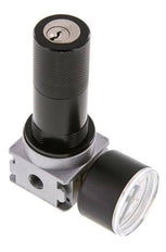Pressure Regulator G1/8'' 1450 l/min 0.2-6.0bar/3-87psi Zinc Die-Cast 40 mm Pressure Gauge Cylinder Lock Multifix 0
