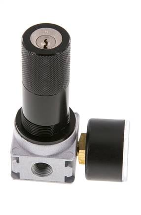 Pressure Regulator G1/4'' 1450 l/min 0.1-3.0bar/1-44psi Zinc Die-Cast 40 mm Pressure Gauge Cylinder Lock Multifix 0