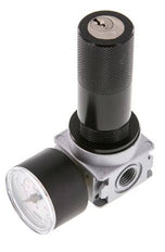 Pressure Regulator G1/4'' 1450 l/min 0.1-3.0bar/1-44psi Zinc Die-Cast 40 mm Pressure Gauge Cylinder Lock Multifix 0