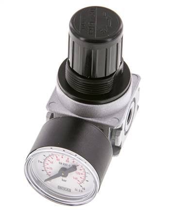 Pressure Regulator G1/8'' 1450 l/min 0.2-6.0bar/3-87psi Zinc Die-Cast 40 mm Pressure Gauge Multifix 0