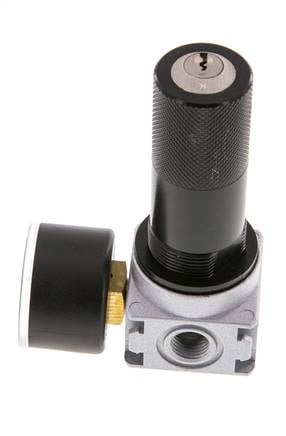 Pressure Regulator G1/4'' 1450 l/min 0.1-3.0bar/1-44psi Zinc Die-Cast 40 mm Pressure Gauge Cylinder Lock Multifix 0