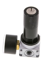 Pressure Regulator G1/4'' 1450 l/min 0.1-3.0bar/1-44psi Zinc Die-Cast 40 mm Pressure Gauge Cylinder Lock Multifix 0