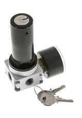 Pressure Regulator for Manifold Assembly G1/4'' 1450 l/min 0.1-3.0bar/1-44psi Zinc Die-Cast 40 mm Pressure Gauge Cylinder Lock Multifix 0