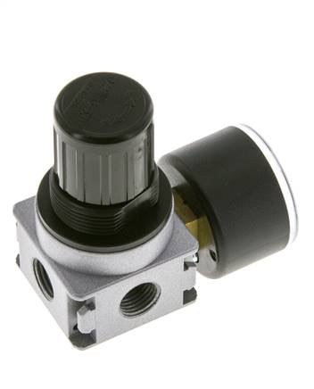Pressure Regulator for Manifold Assembly G1/4'' 1450 l/min 0.2-6.0bar/3-87psi Zinc Die-Cast 40 mm Pressure Gauge Multifix 0
