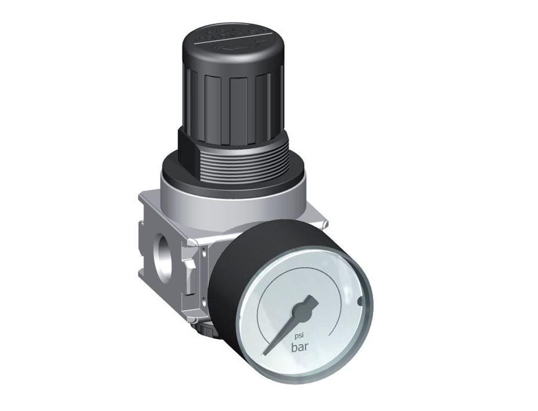 Pressure Regulator for Manifold Assembly G1/4'' 1450 l/min 0.1-3.0bar/1-44psi Zinc Die-Cast 40 mm Pressure Gauge Multifix 0