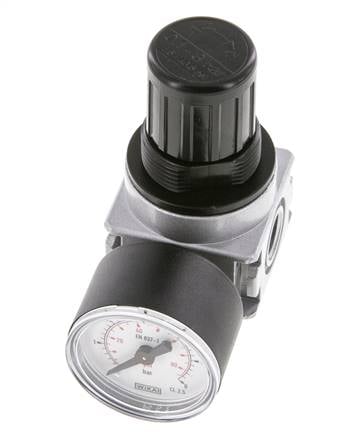 Pressure Regulator for Manifold Assembly G1/4'' 1450 l/min 0.1-3.0bar/1-44psi Zinc Die-Cast 40 mm Pressure Gauge Multifix 0