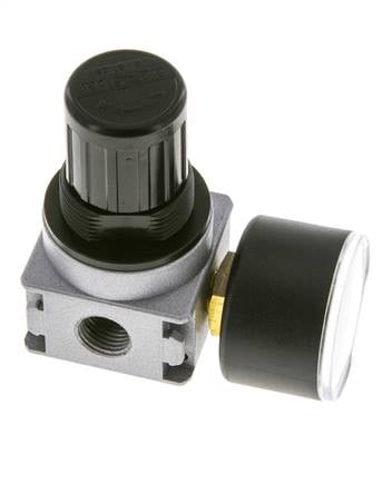 Pressure Regulator for Manifold Assembly G1/4'' 1450 l/min 0.2-6.0bar/3-87psi Zinc Die-Cast 40 mm Pressure Gauge Multifix 0