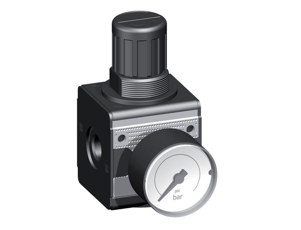 Pressure Regulator for Manifold Assembly G1/4'' 2250 l/min 0.2-6.0bar/3-87psi Zinc Die-Cast 40 mm Pressure Gauge Multifix 1