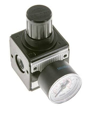 Pressure Regulator for Manifold Assembly G1/4'' 2250 l/min 0.2-6.0bar/3-87psi Zinc Die-Cast 40 mm Pressure Gauge Multifix 1