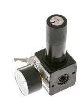 Pressure Regulator for Manifold Assembly G1/4'' 2250 l/min 0.2-6.0bar/3-87psi Zinc Die-Cast 40 mm Pressure Gauge Cylinder Lock Multifix 1