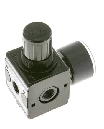 Pressure Regulator for Manifold Assembly G1/4'' 2250 l/min 0.5-16.0bar/7-232psi Zinc Die-Cast 40 mm Pressure Gauge Multifix 1