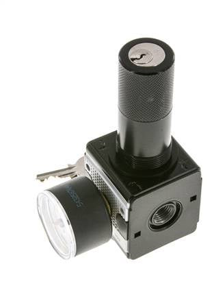 Pressure Regulator for Manifold Assembly G1/4'' 2250 l/min 0.5-10.0bar/7-145psi Zinc Die-Cast 40 mm Pressure Gauge Cylinder Lock Multifix 1