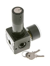 Pressure Regulator for Manifold Assembly G1/4'' 2250 l/min 0.5-16.0bar/7-232psi Zinc Die-Cast 40 mm Pressure Gauge Cylinder Lock Multifix 1