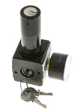 Pressure Regulator for Manifold Assembly G1/4'' 2250 l/min 0.5-10.0bar/7-145psi Zinc Die-Cast 40 mm Pressure Gauge Cylinder Lock Multifix 1