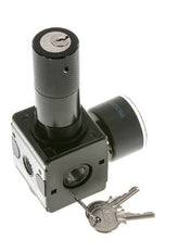 Pressure Regulator for Manifold Assembly G1/4'' 2250 l/min 0.5-10.0bar/7-145psi Zinc Die-Cast 40 mm Pressure Gauge Cylinder Lock Multifix 1