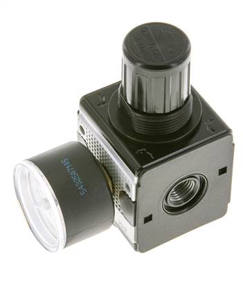 Pressure Regulator for Manifold Assembly G1/4'' 2250 l/min 0.2-6.0bar/3-87psi Zinc Die-Cast 40 mm Pressure Gauge Multifix 1