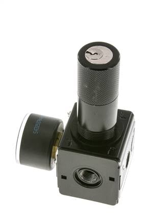 Pressure Regulator for Manifold Assembly G1/4'' 2250 l/min 0.5-10.0bar/7-145psi Zinc Die-Cast 40 mm Pressure Gauge Cylinder Lock Multifix 1