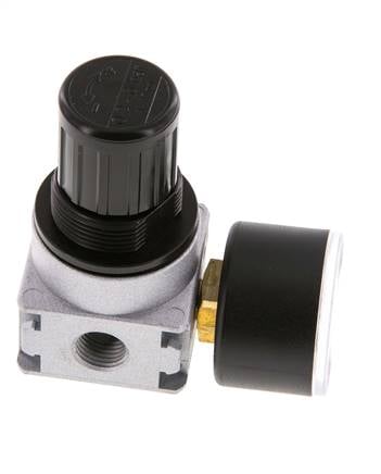Pressure Regulator G1/4'' 600 l/min 0.2-6.0bar/3-87psi Zinc Die-Cast 40 mm Pressure Gauge Multifix 0