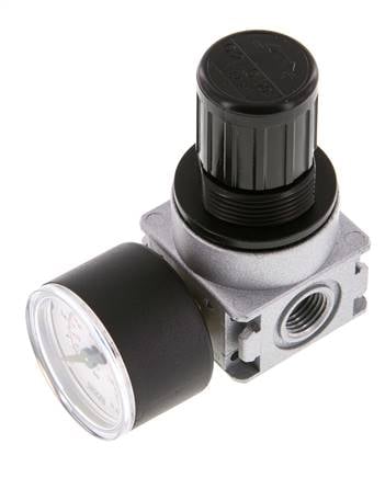 Pressure Regulator G1/4'' 600 l/min 0.2-6.0bar/3-87psi Zinc Die-Cast 40 mm Pressure Gauge Multifix 0