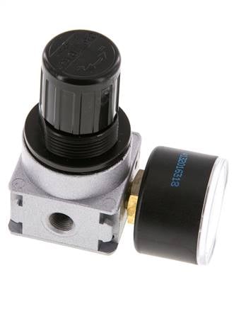 Pressure Regulator G1/8'' 600 l/min 0.5-10.0bar/7-145psi Zinc Die-Cast 40 mm Pressure Gauge Multifix 0