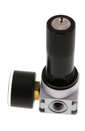 Pressure Regulator G1/4'' 600 l/min 0.5-10.0bar/7-145psi Zinc Die-Cast 40 mm Pressure Gauge Cylinder Lock Multifix 0