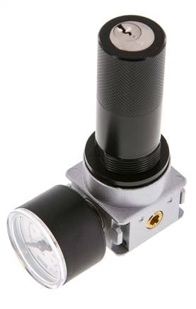Pressure Regulator G1/8'' 600 l/min 0.5-10.0bar/7-145psi Zinc Die-Cast 40 mm Pressure Gauge Cylinder Lock Multifix 0