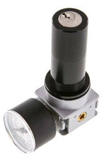 Pressure Regulator G1/8'' 600 l/min 0.5-10.0bar/7-145psi Zinc Die-Cast 40 mm Pressure Gauge Cylinder Lock Multifix 0
