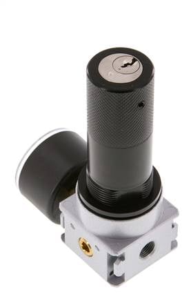 Pressure Regulator G1/8'' 600 l/min 0.5-10.0bar/7-145psi Zinc Die-Cast 40 mm Pressure Gauge Cylinder Lock Multifix 0