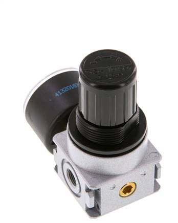 Pressure Regulator G1/8'' 600 l/min 0.5-10.0bar/7-145psi Zinc Die-Cast 40 mm Pressure Gauge Multifix 0