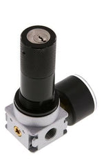Pressure Regulator G1/4'' 600 l/min 0.5-10.0bar/7-145psi Zinc Die-Cast 40 mm Pressure Gauge Cylinder Lock Multifix 0