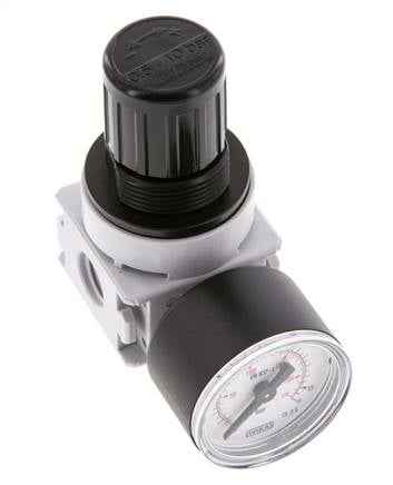 Pressure Regulator G1/4'' 700 l/min 0.1-3.0bar/1-44psi Air Water PA 40 mm Pressure Gauge Multifix 0