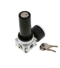 Pressure Regulator G1/4'' 700 l/min 0.5-10.0bar/7-145psi Air Water PA 40 mm Pressure Gauge Cylinder Lock Multifix 0