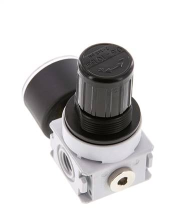 Pressure Regulator G1/4'' 700 l/min 0.1-3.0bar/1-44psi Air Water PA 40 mm Pressure Gauge Multifix 0