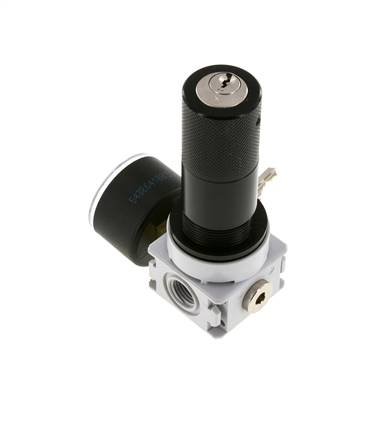 Pressure Regulator G1/4'' 700 l/min 0.1-3.0bar/1-44psi Air Water PA 40 mm Pressure Gauge Cylinder Lock Multifix 0