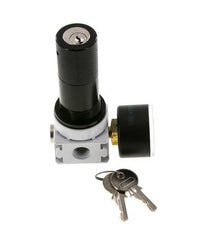 Pressure Regulator G1/4'' 700 l/min 0.1-3.0bar/1-44psi Air Water PA 40 mm Pressure Gauge Cylinder Lock Multifix 0