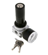 Pressure Regulator G1/4'' 700 l/min 0.1-3.0bar/1-44psi Air Water PA 40 mm Pressure Gauge Cylinder Lock Multifix 0