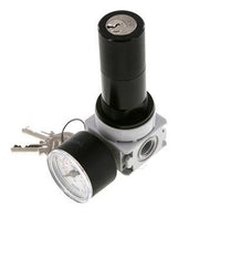 Pressure Regulator G1/4'' 700 l/min 0.2-6.0bar/3-87psi Air Water PA 40 mm Pressure Gauge Cylinder Lock Multifix 0