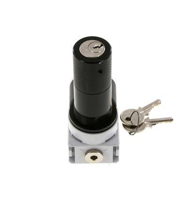 Pressure Regulator G1/4'' 700 l/min 0.1-3.0bar/1-44psi Air Water PA 40 mm Pressure Gauge Cylinder Lock Multifix 0