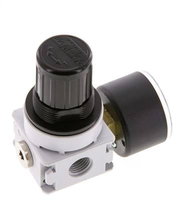 Pressure Regulator G1/4'' 700 l/min 0.2-6.0bar/3-87psi Air Water PA 40 mm Pressure Gauge Multifix 0