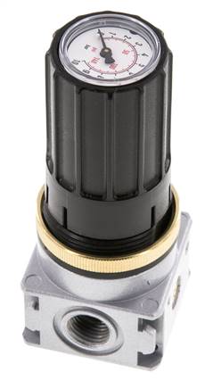 Pressure Regulator G1/4'' 1450 l/min 0.2-6.0bar/3-87psi Zinc Die-Cast Knob with Gauge Multifix 0