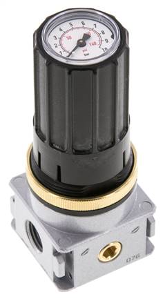 Pressure Regulator G1/4'' 1450 l/min 0.2-6.0bar/3-87psi Zinc Die-Cast Knob with Gauge Multifix 0