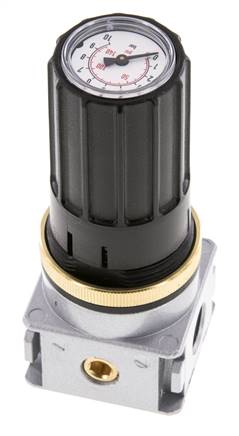 Pressure Regulator G1/4'' 1450 l/min 0.2-6.0bar/3-87psi Zinc Die-Cast Knob with Gauge Multifix 0