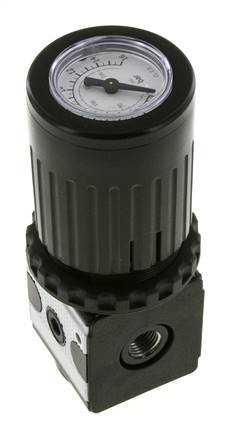 Pressure Regulator G1/4'' 2100 l/min 0.5-10.0bar/7-145psi Zinc Die-Cast Knob with Gauge Multifix 1