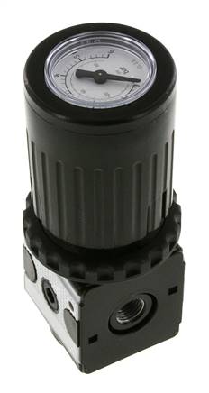Pressure Regulator G1/4'' 2100 l/min 0.1-3.0bar/1-44psi Zinc Die-Cast Knob with Gauge Multifix 1
