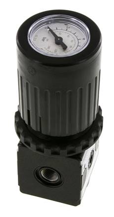 Pressure Regulator G1/4'' 2100 l/min 0.2-6.0bar/3-87psi Zinc Die-Cast Knob with Gauge Multifix 1