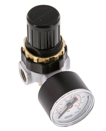 Pressure Regulator G1/4'' 330 l/min 0.5-6.0bar/7-87psi Zinc Die-Cast Standard 0